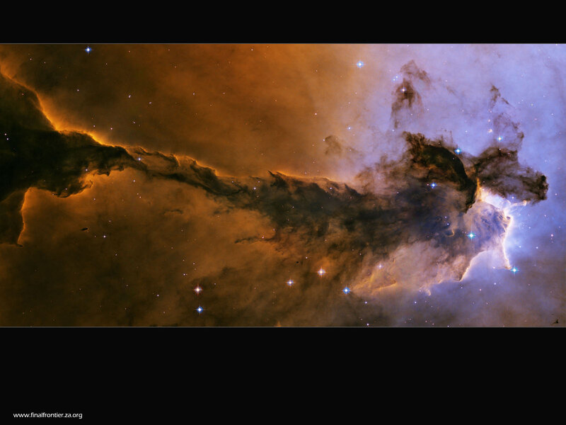 Cosmic Dust Cloud — Orange, Dramatic, Night, Photograph