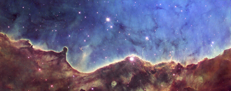 Cosmic Dust Clouds — Blue, Dramatic
