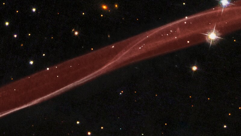 Cosmic dust lane in space