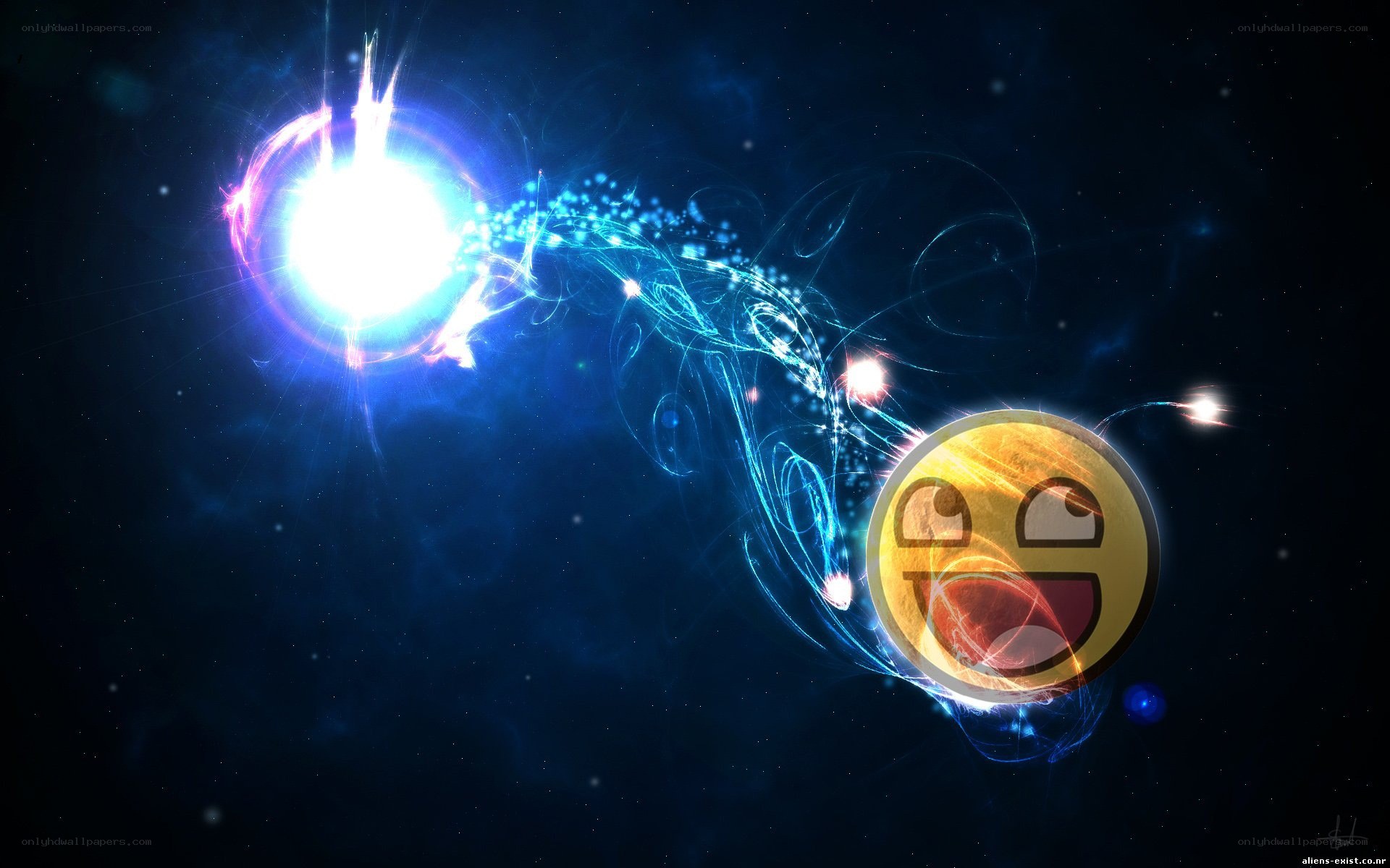Cosmic emoji explosion