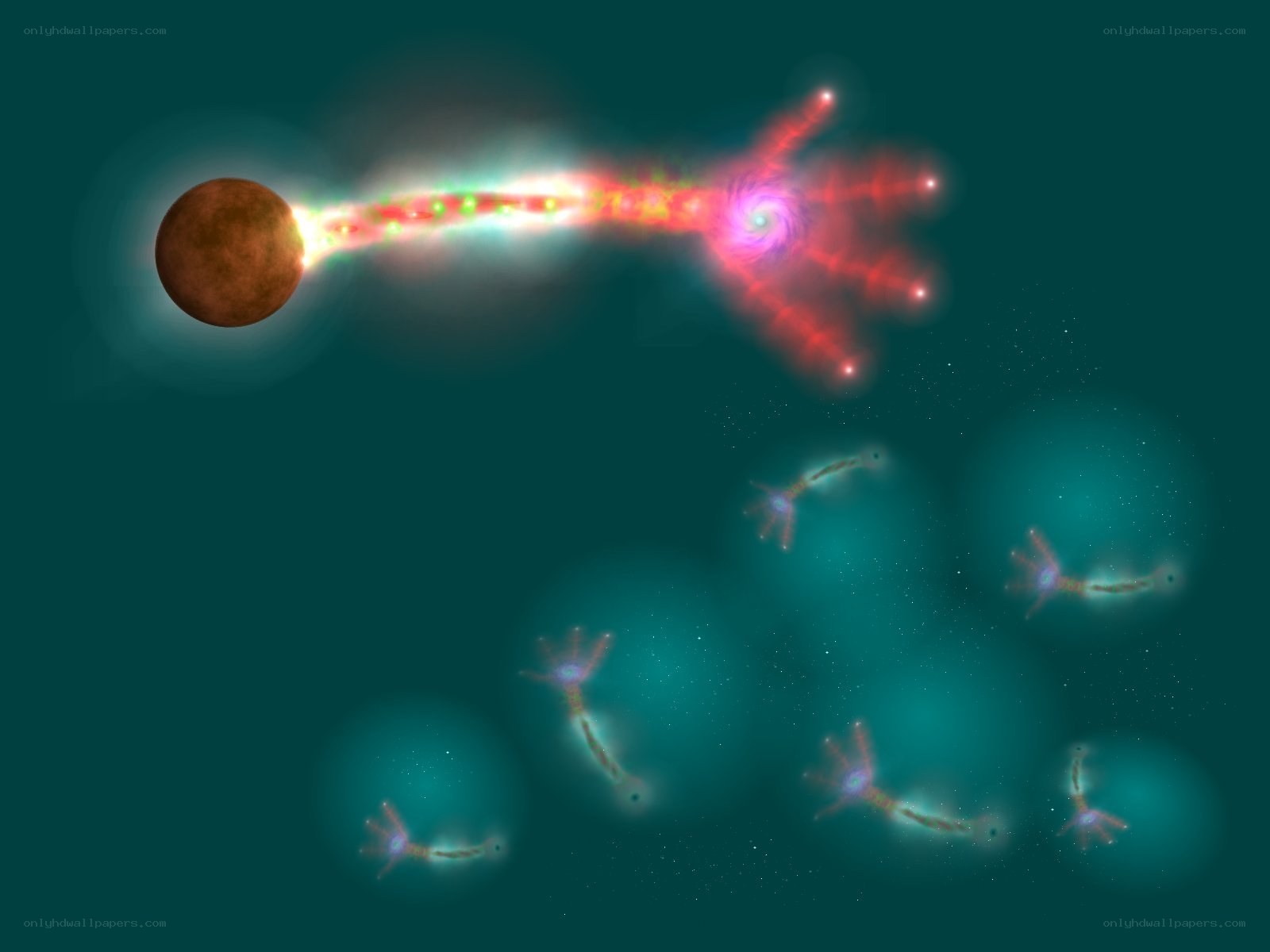 Cosmic energy burst from planet