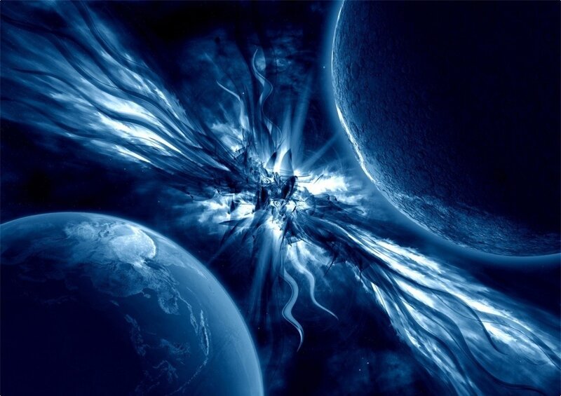 Cosmic energy explosion between planets