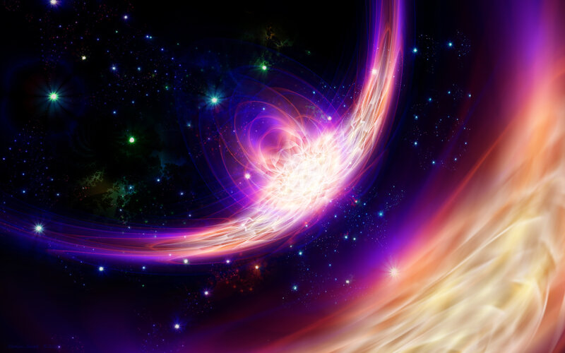 Cosmic energy swirl in space