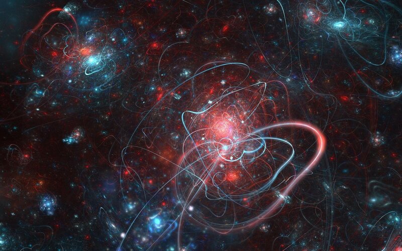 Cosmic energy swirls in space