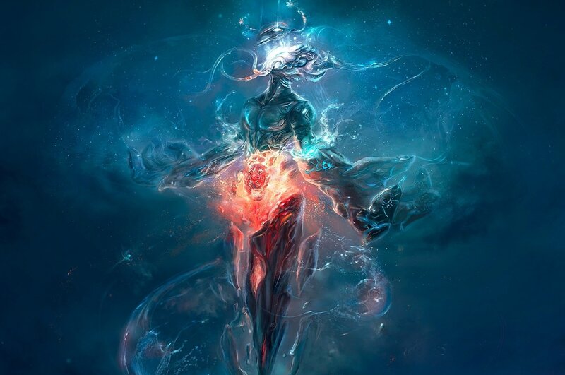 Cosmic entity with glowing core