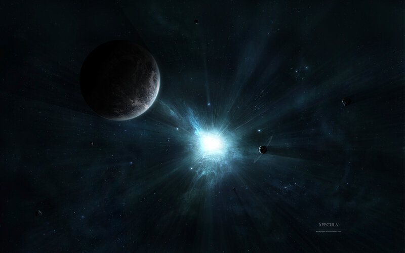 Cosmic explosion in deep space