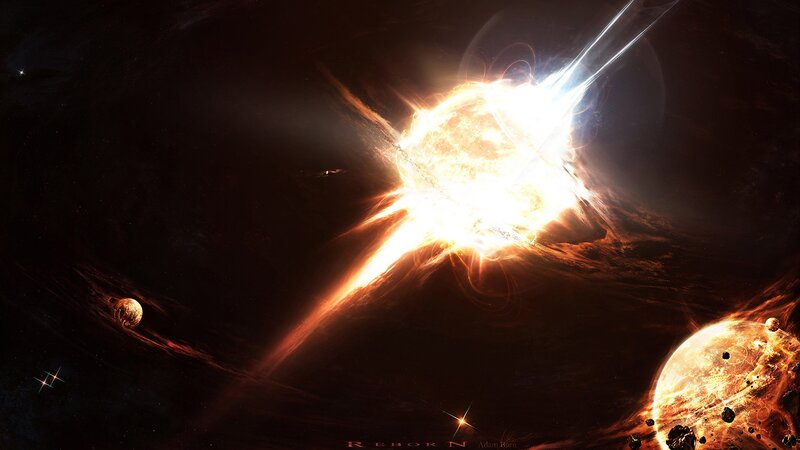 Cosmic explosion in space