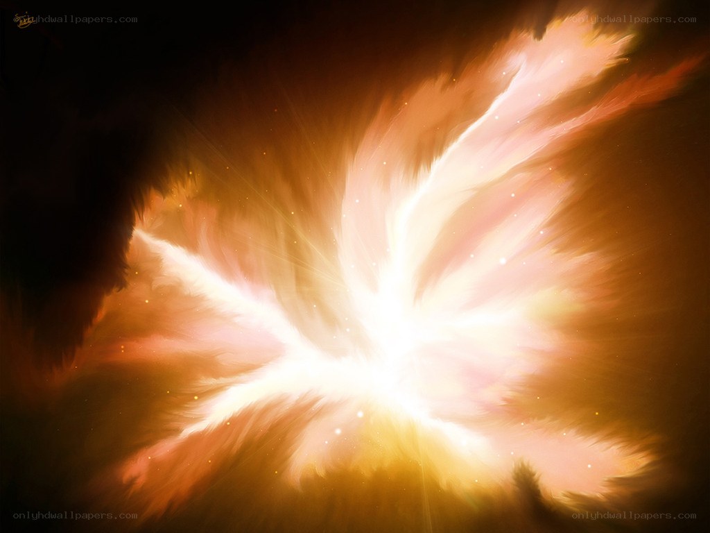 Cosmic explosion in space
