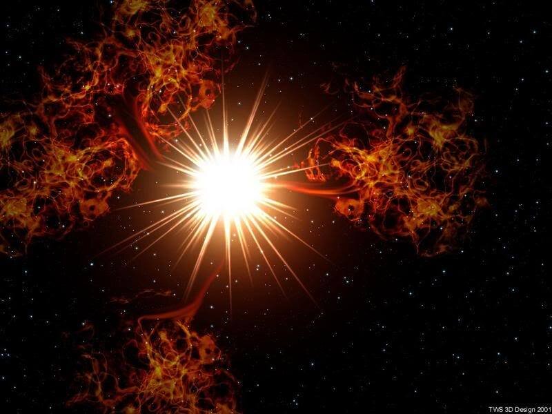 Cosmic explosion in space