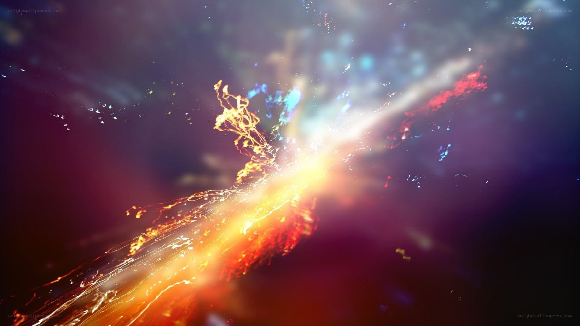 Cosmic explosion in space