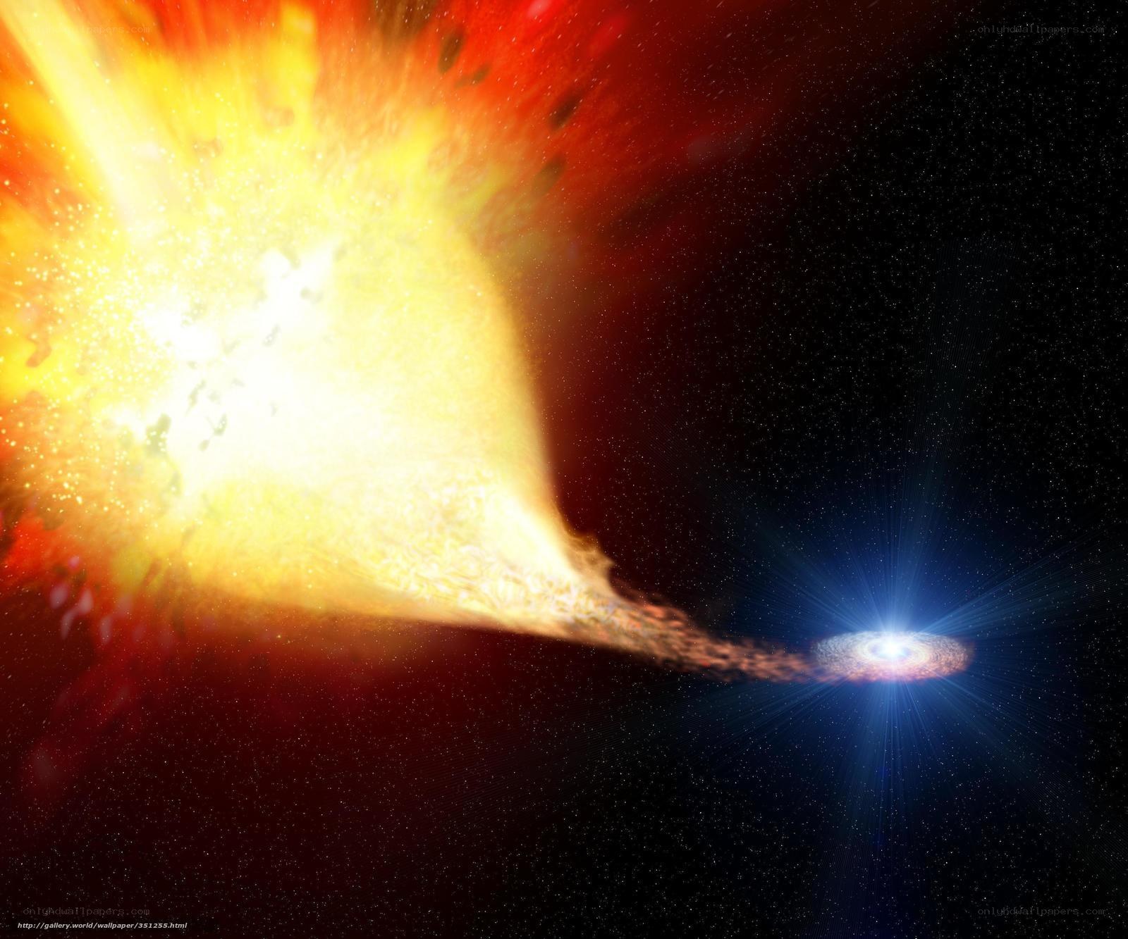 Cosmic explosion in space