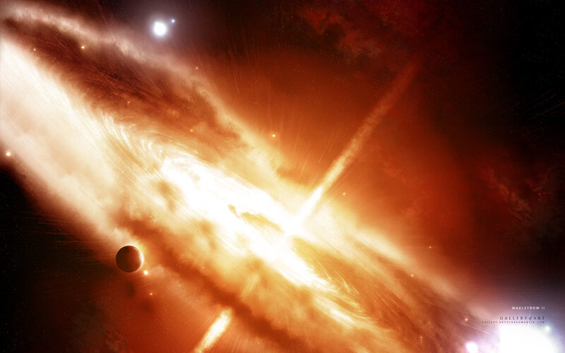 Cosmic explosion in space