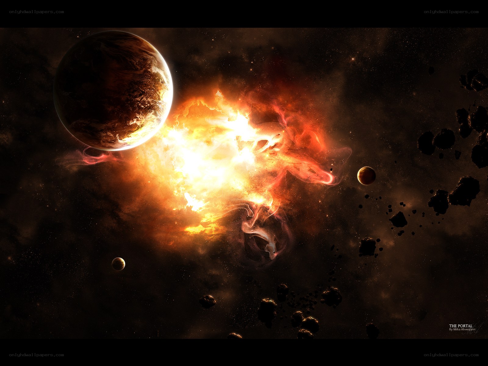 Cosmic explosion in space