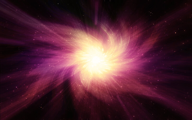 Cosmic explosion in space