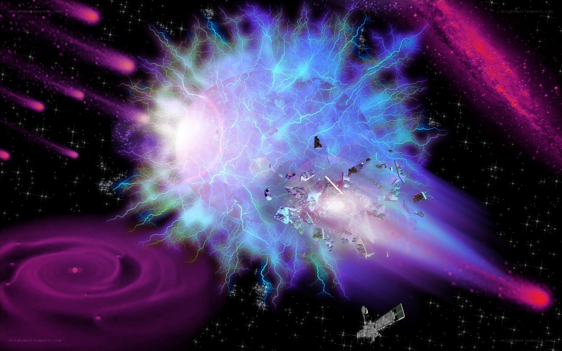 Cosmic explosion in space