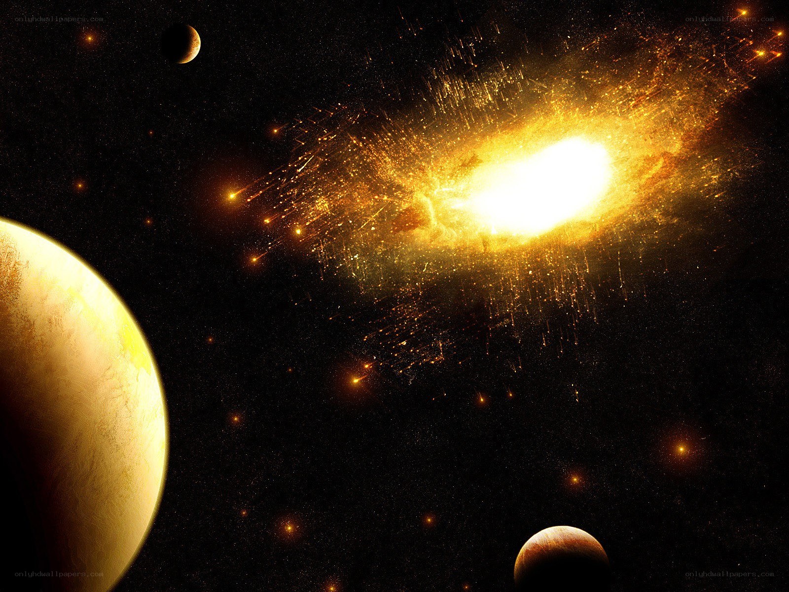 Cosmic explosion in space