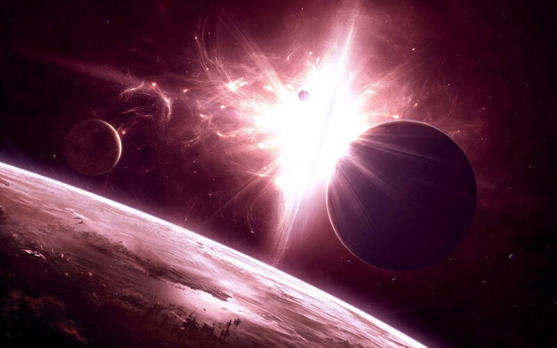 Cosmic explosion in space
