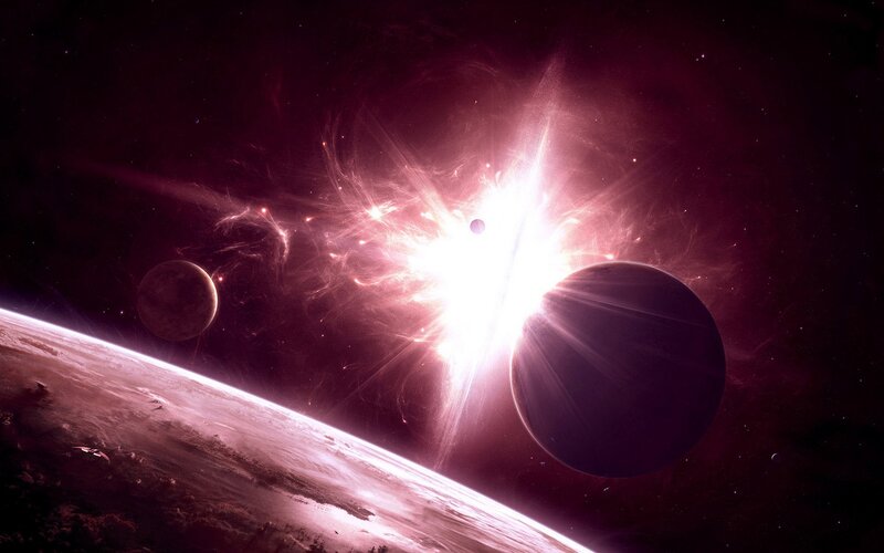 Cosmic explosion in space