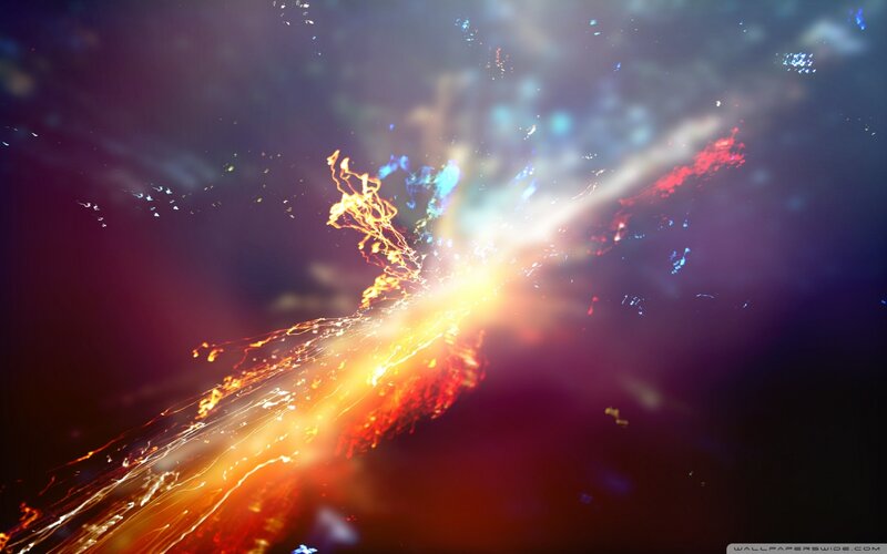 Cosmic explosion in space