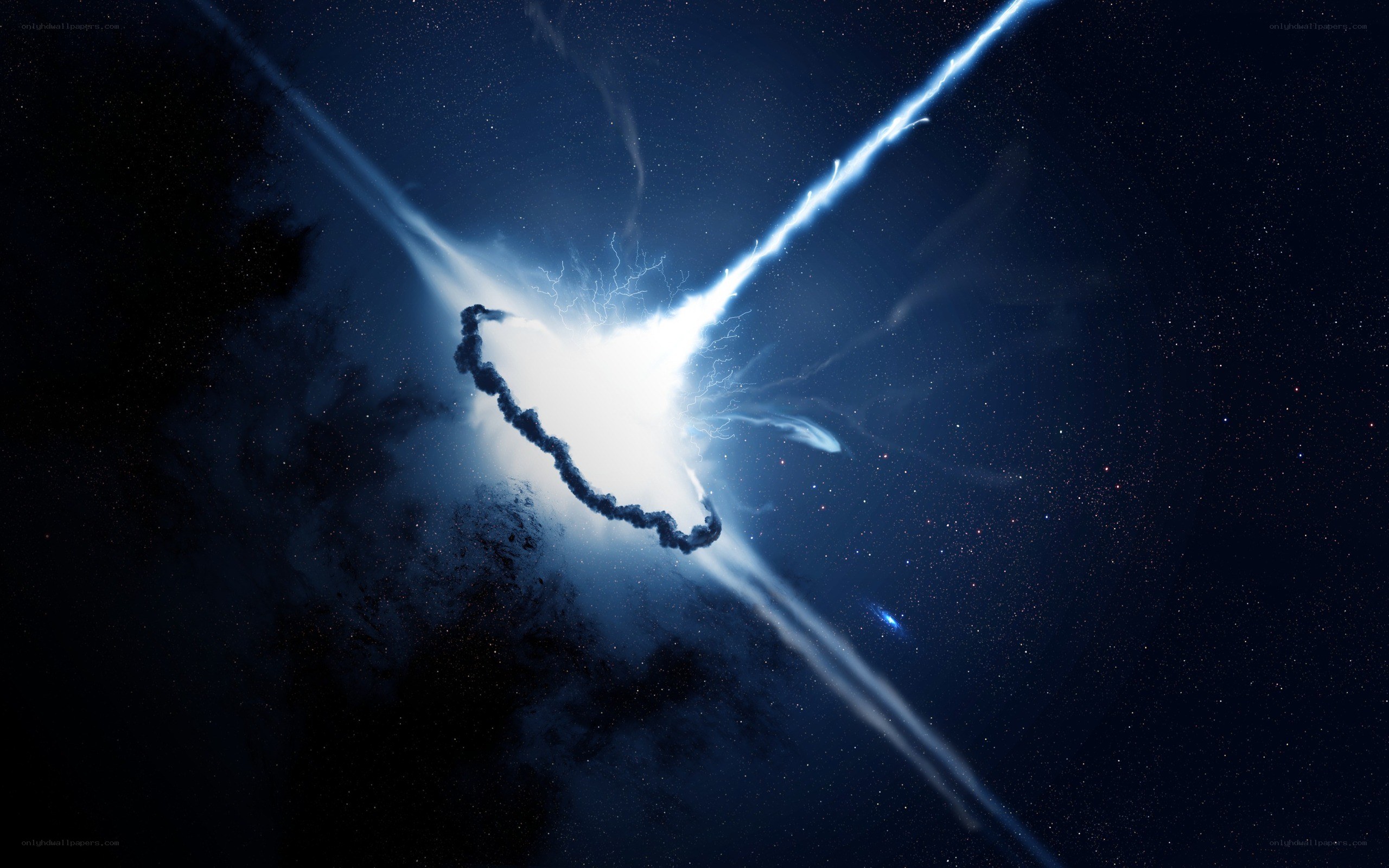 Cosmic explosion in space