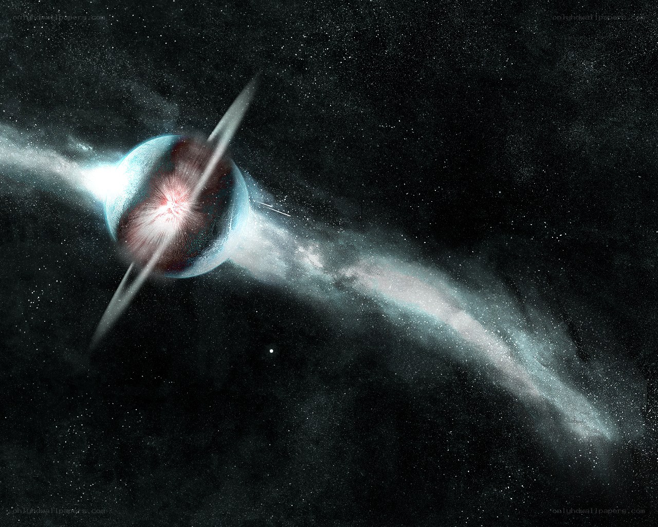 Cosmic explosion in space