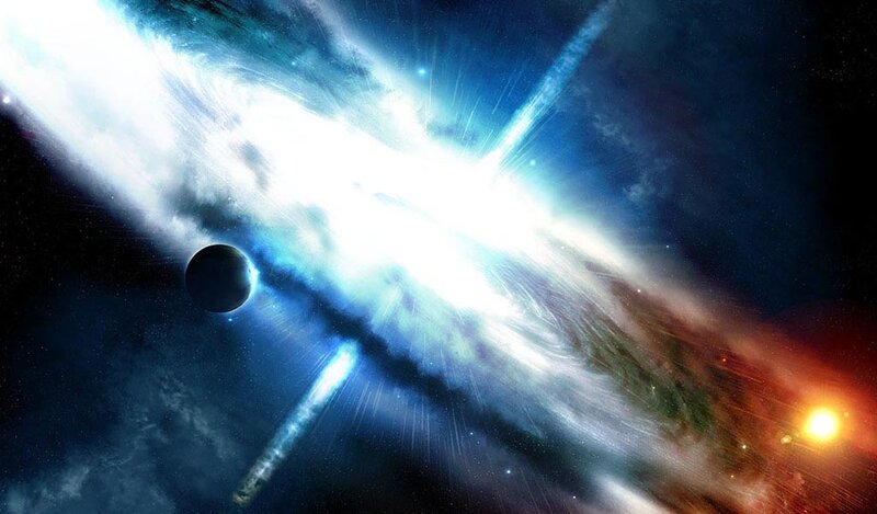 Cosmic explosion in space