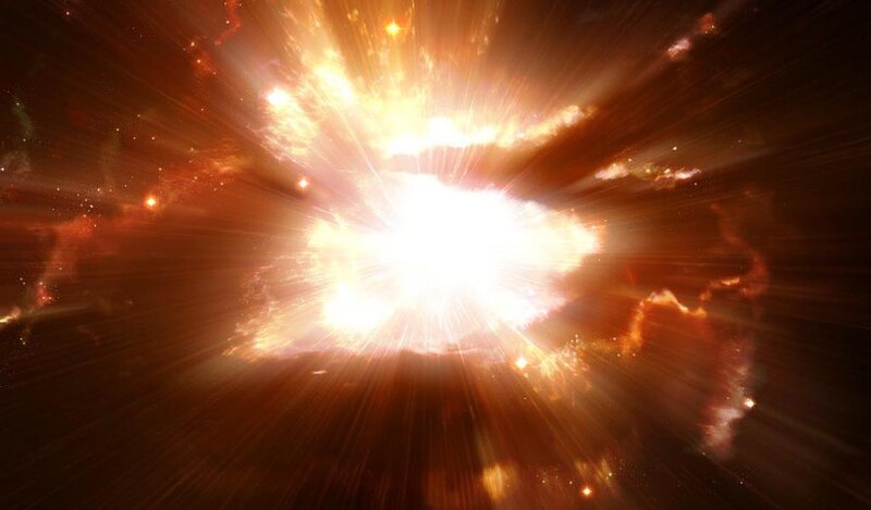 Cosmic explosion in space