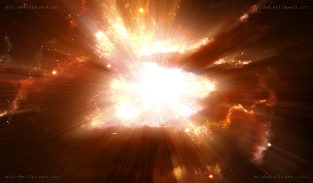 Cosmic explosion in space