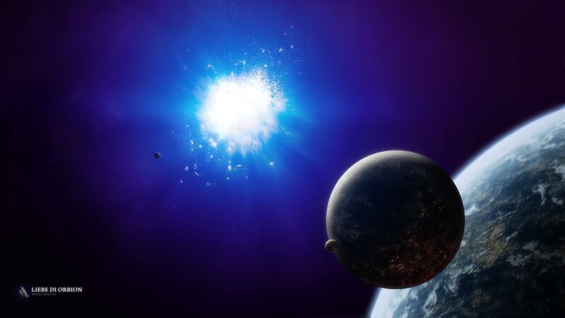 Cosmic explosion in space