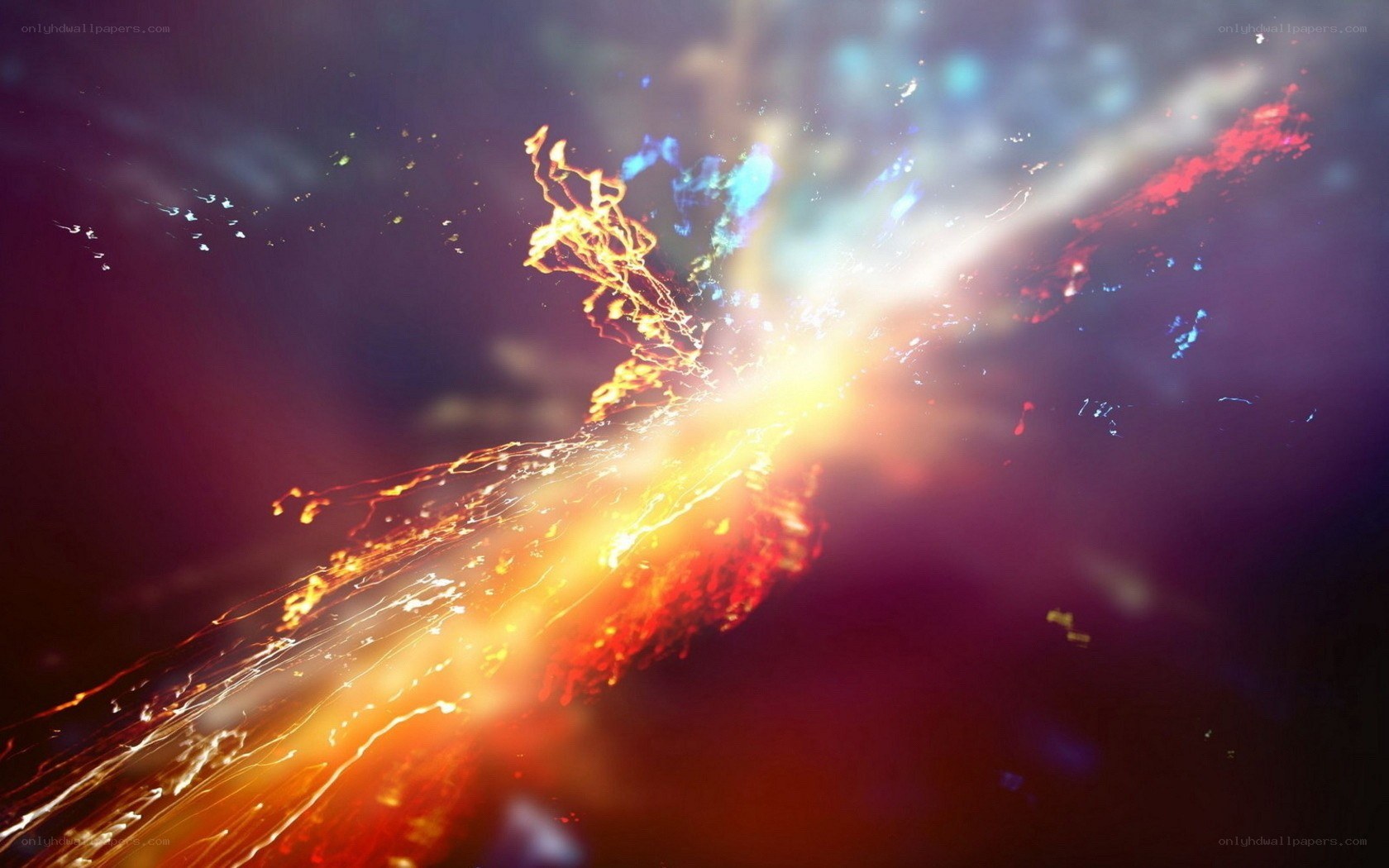Cosmic explosion in space