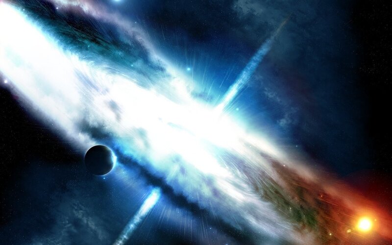 Cosmic explosion in space