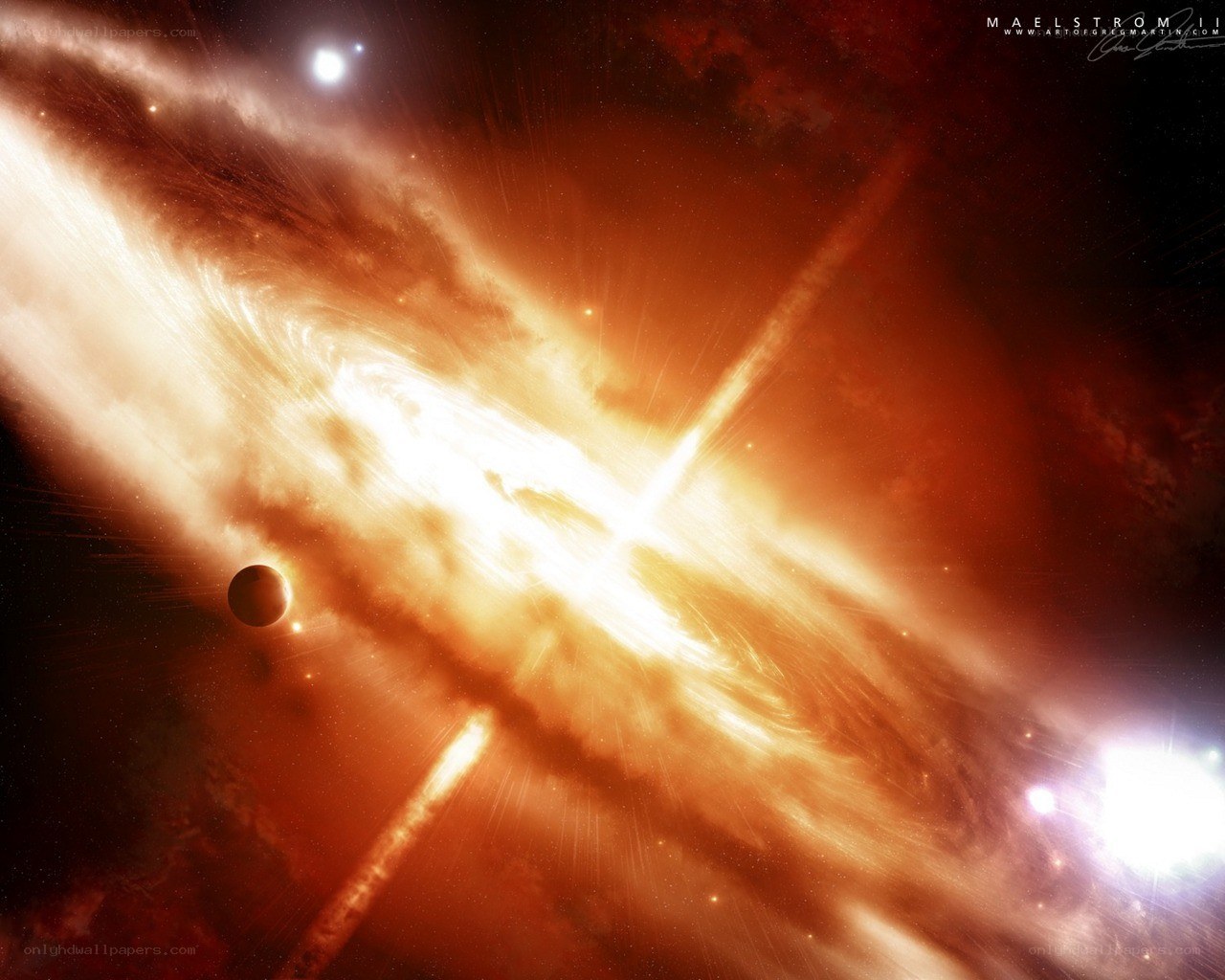 Cosmic explosion in space