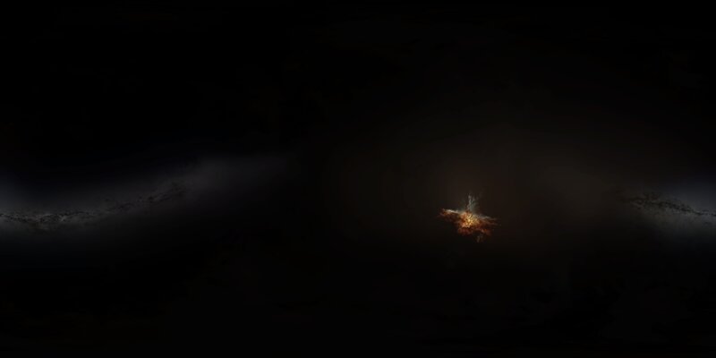 Cosmic Explosion in Space — Black, Dramatic