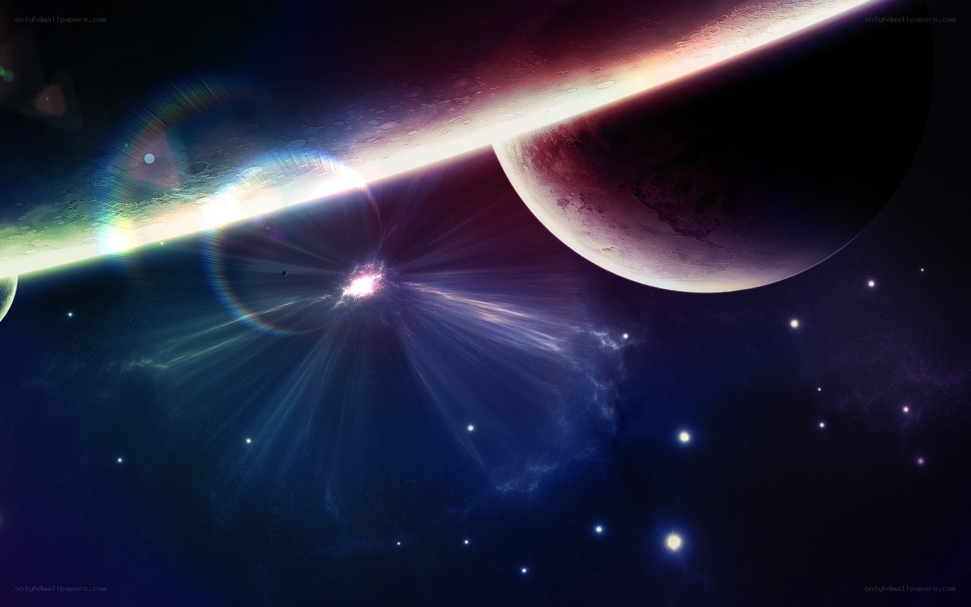 Cosmic explosion near planet