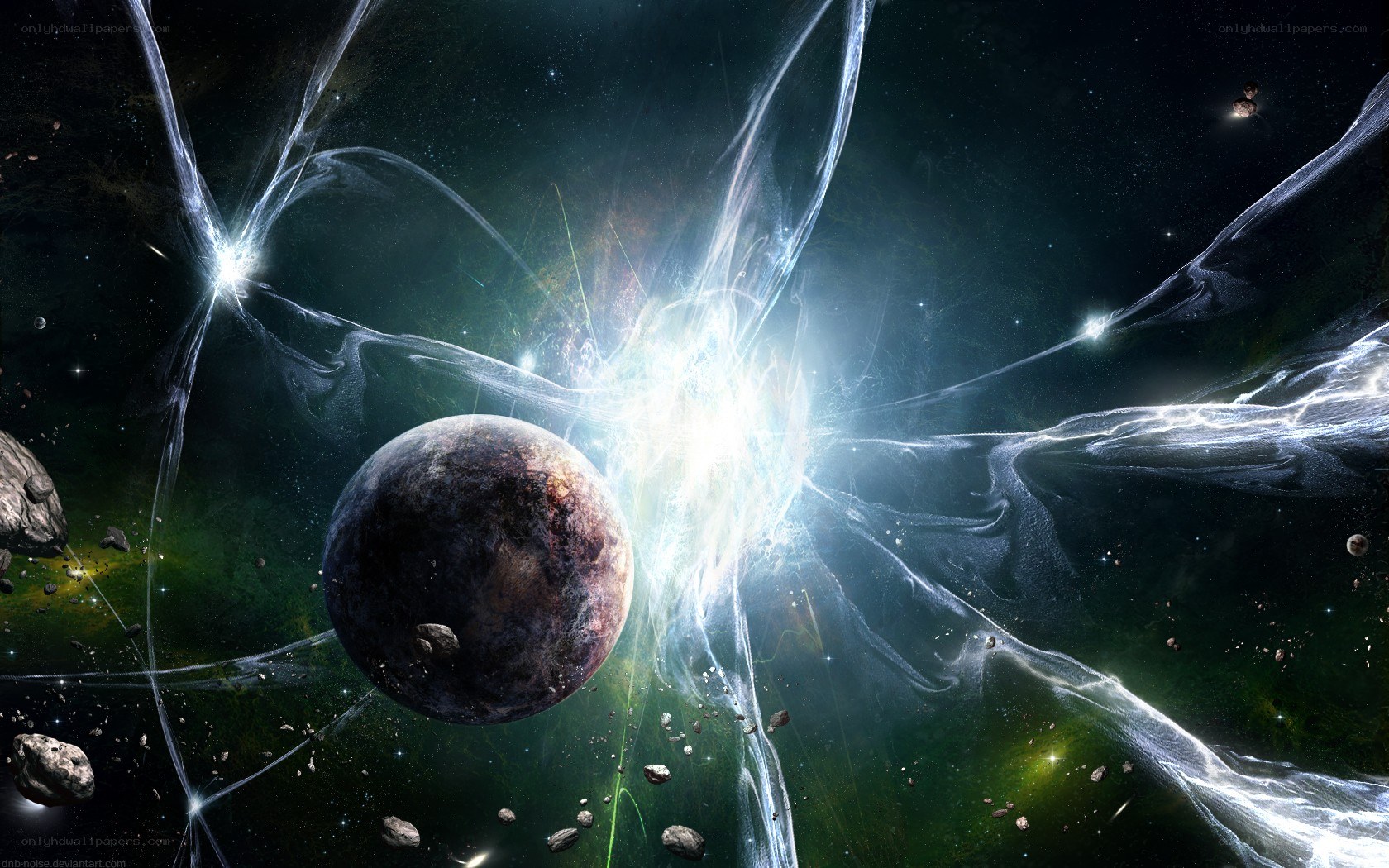 Cosmic explosion near planet
