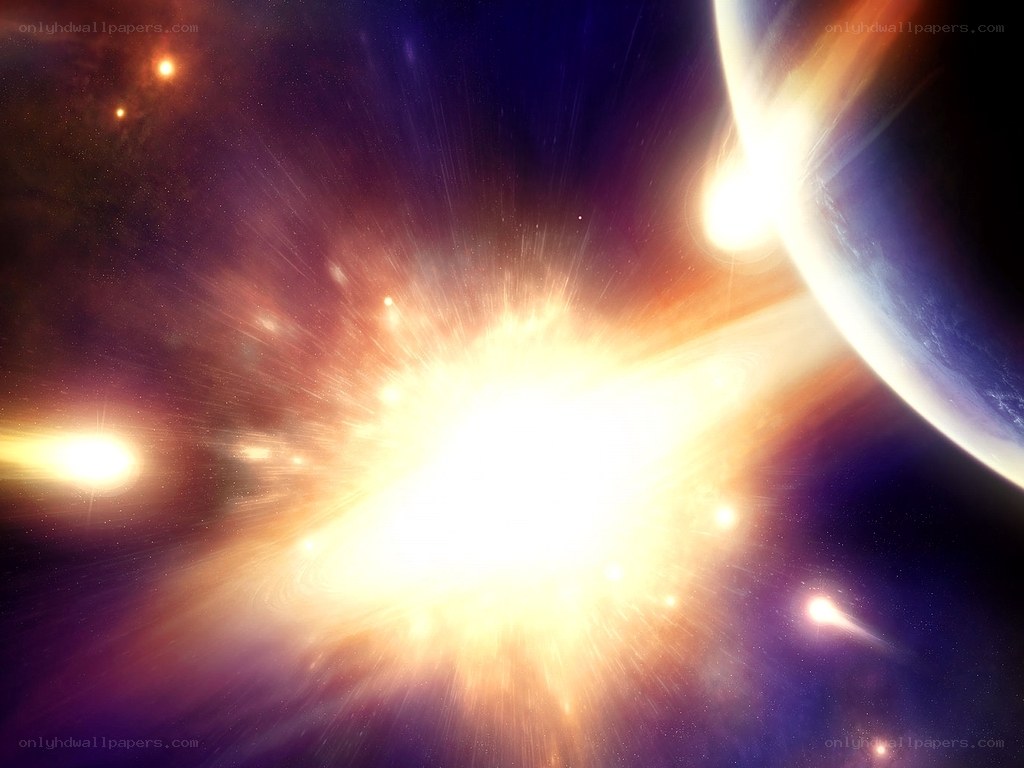 Cosmic explosion near planet