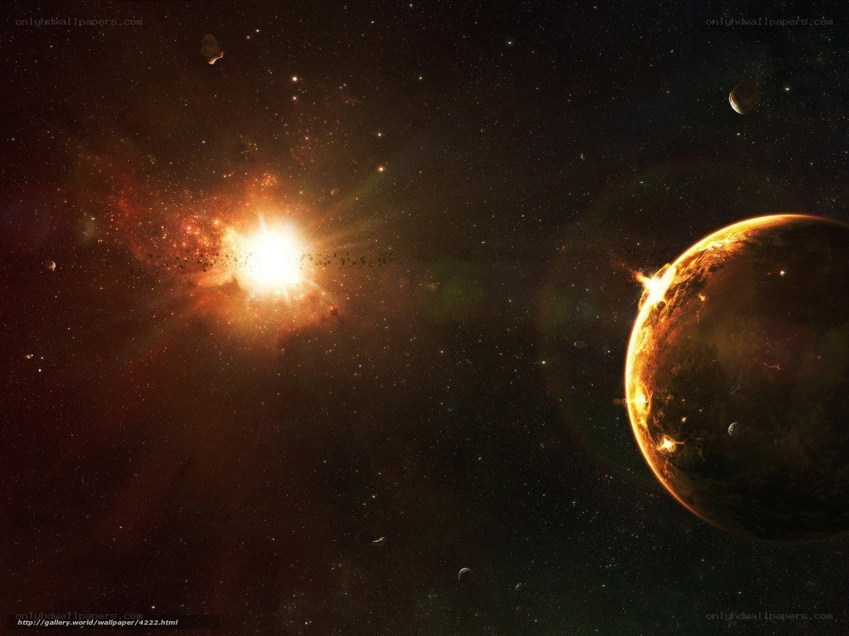 Cosmic explosion near planet
