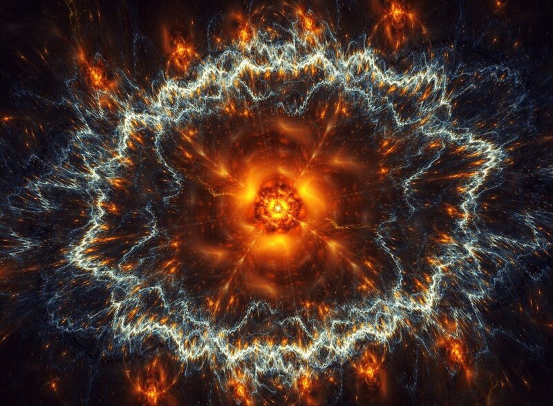 Cosmic Explosion — Orange, Dramatic
