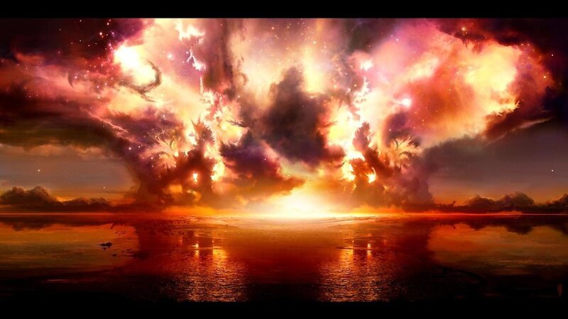 Cosmic Explosion Over Water