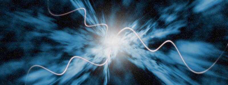 cosmic explosion with energy waves