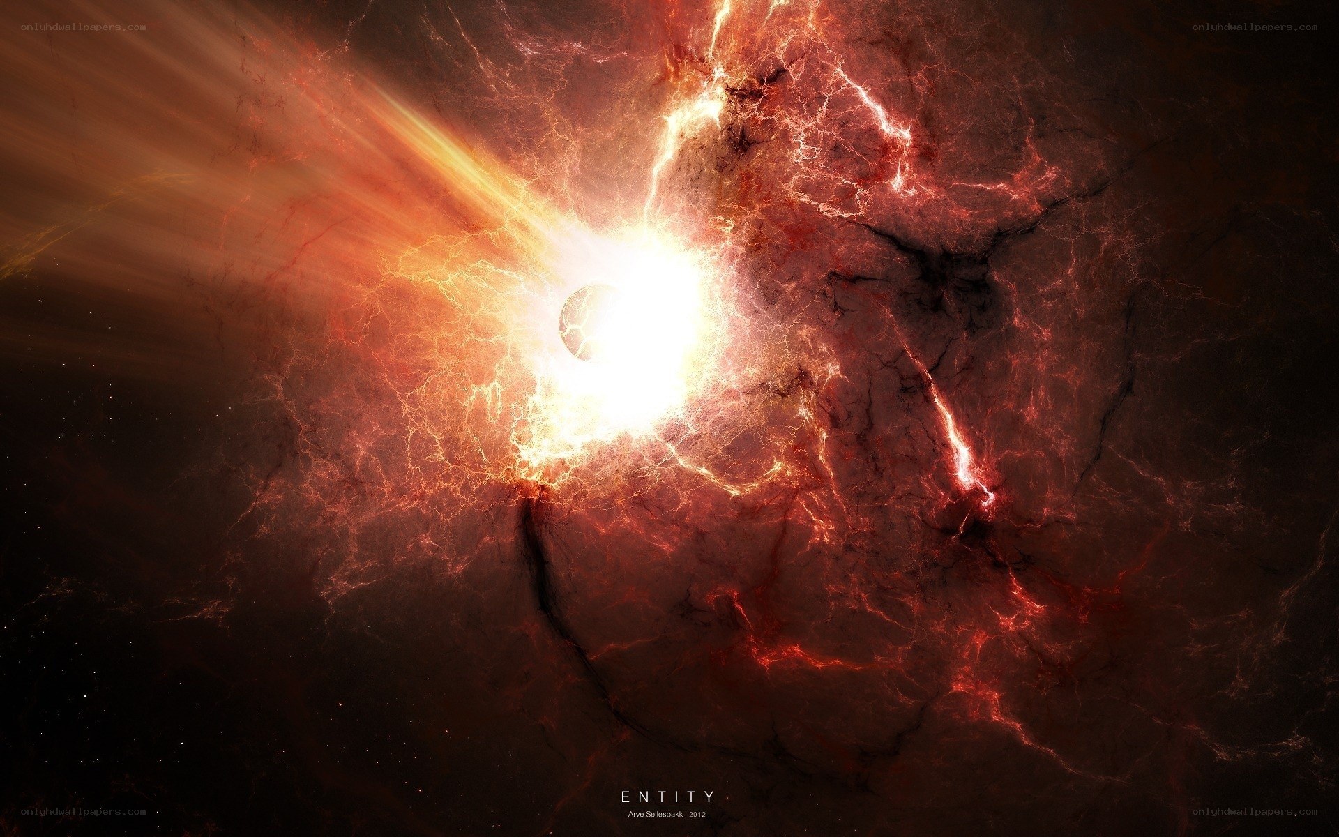 Cosmic explosion with entity