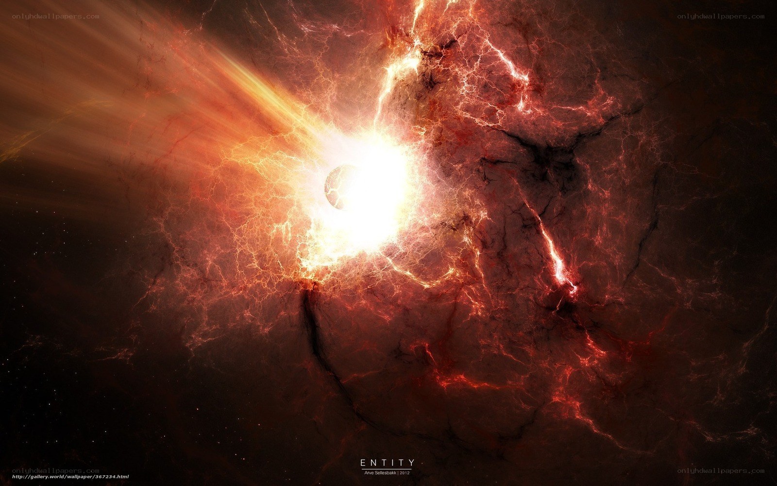 Cosmic explosion with entity