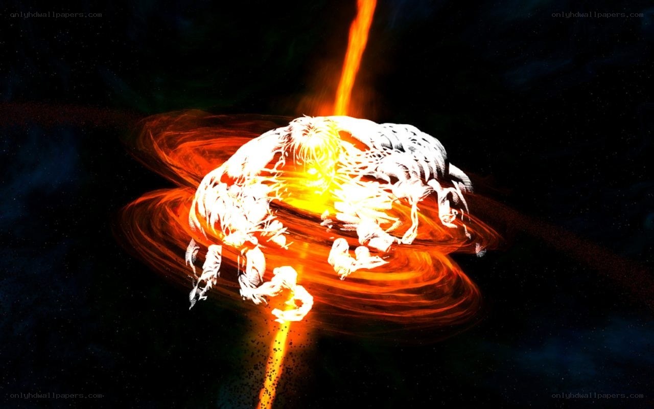 cosmic explosion with figure
