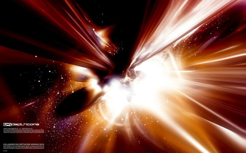 Cosmic explosion with light beams