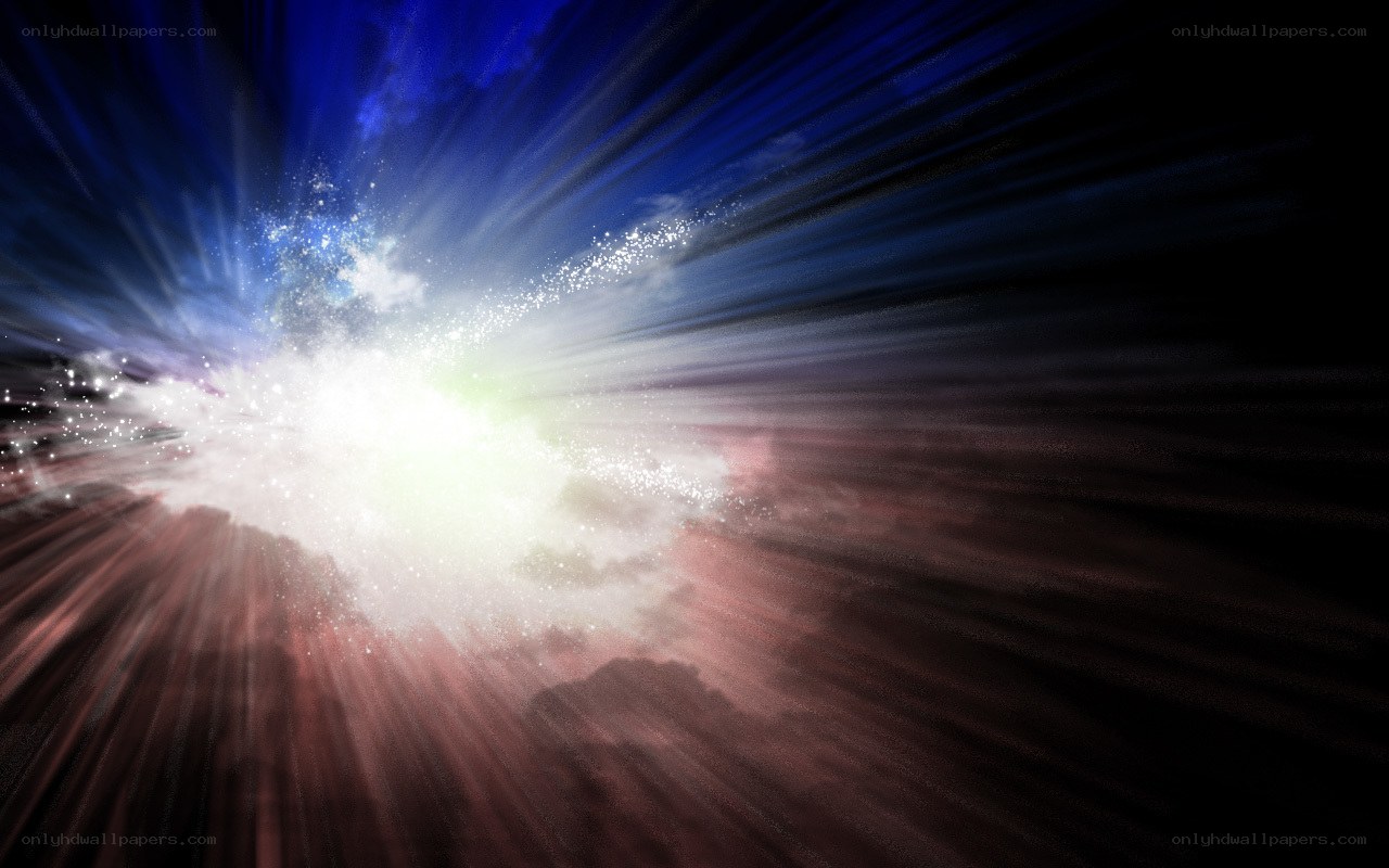 Cosmic explosion with light rays