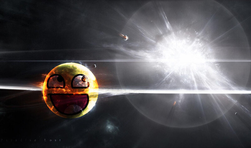 Cosmic explosion with meme planet