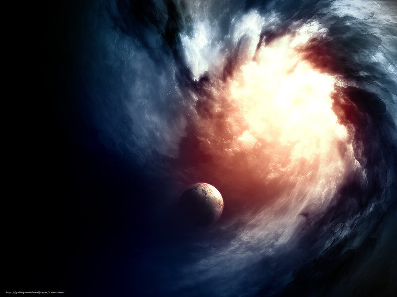 Cosmic explosion with planet