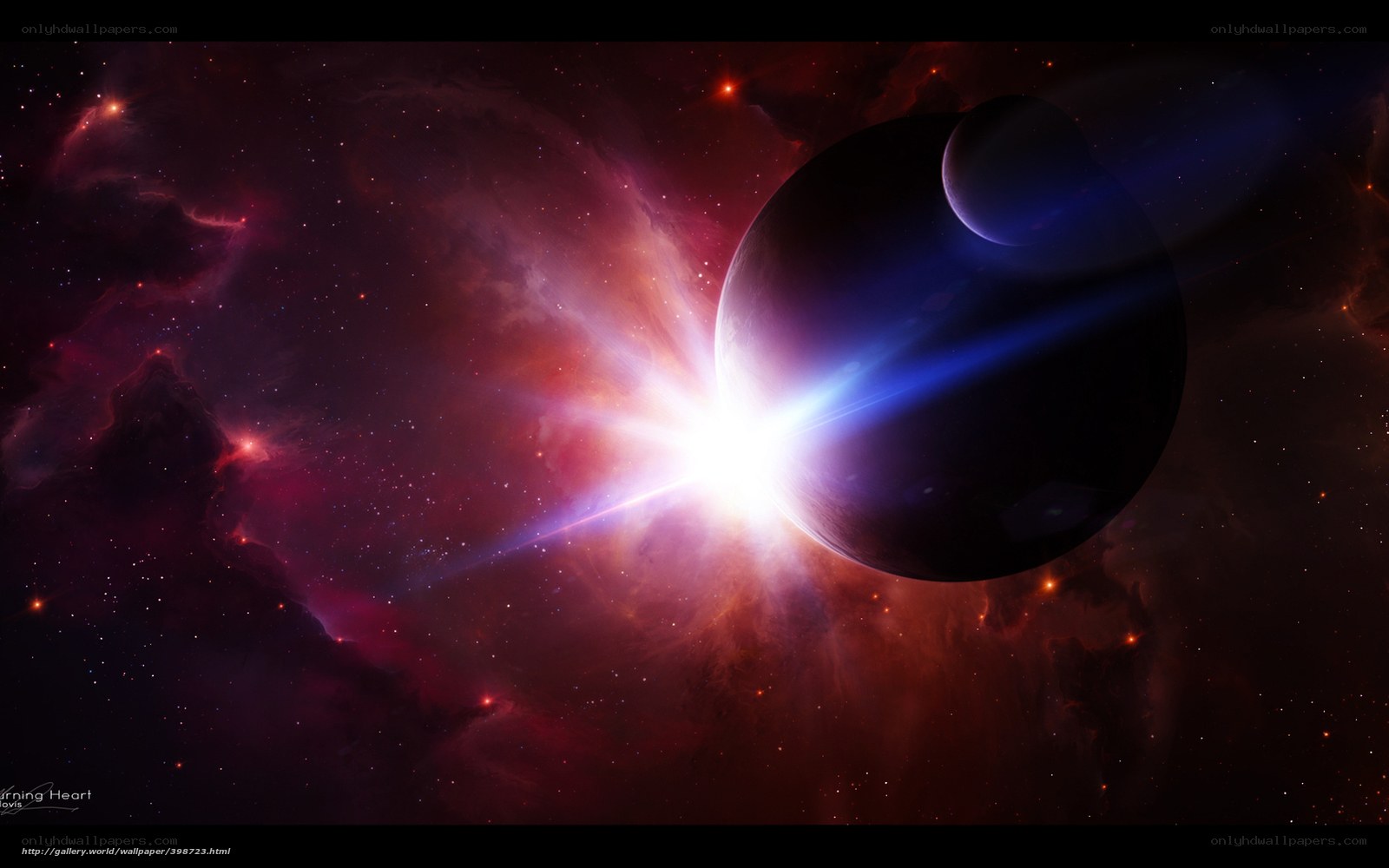 Cosmic explosion with planets