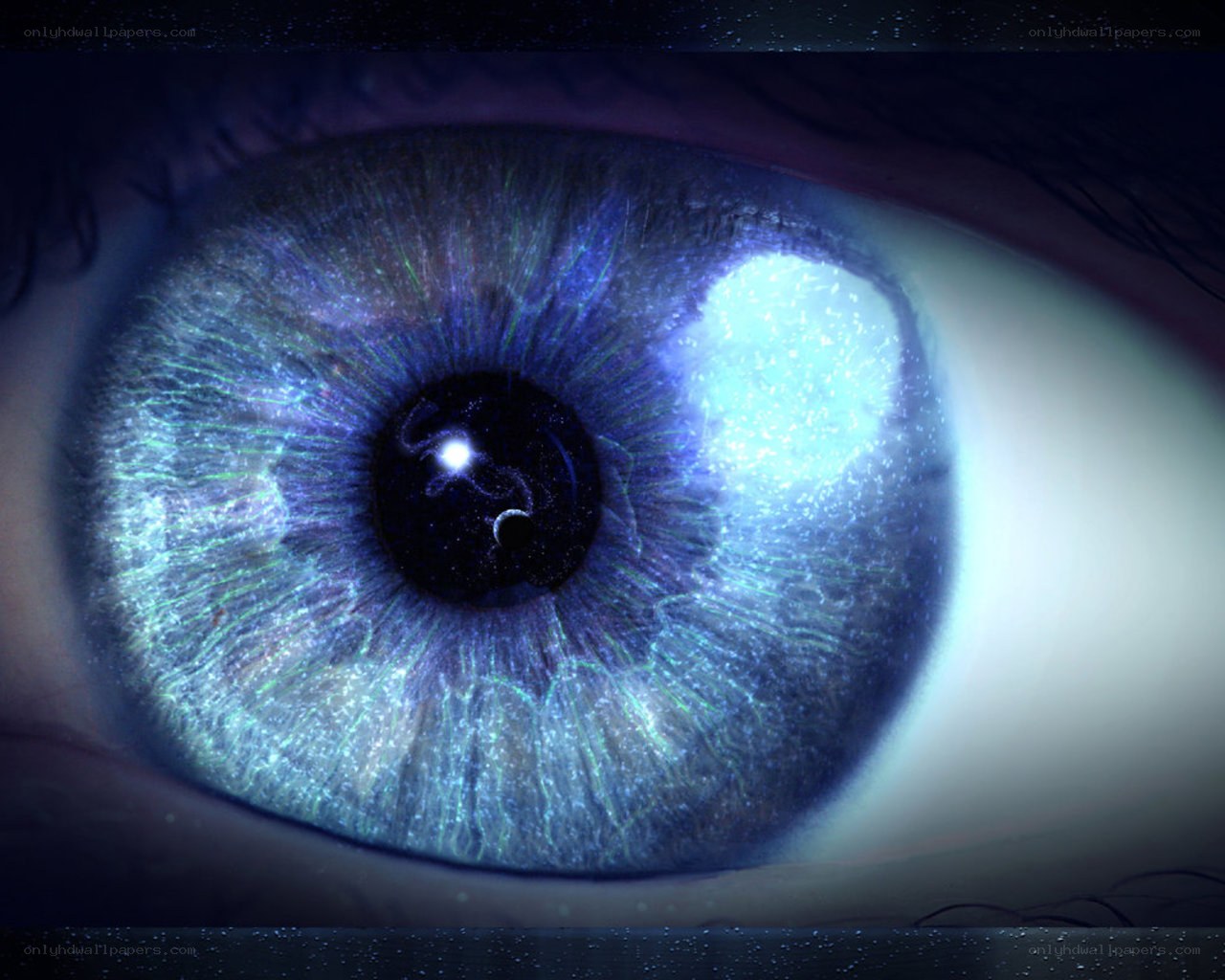 cosmic eye with galaxy