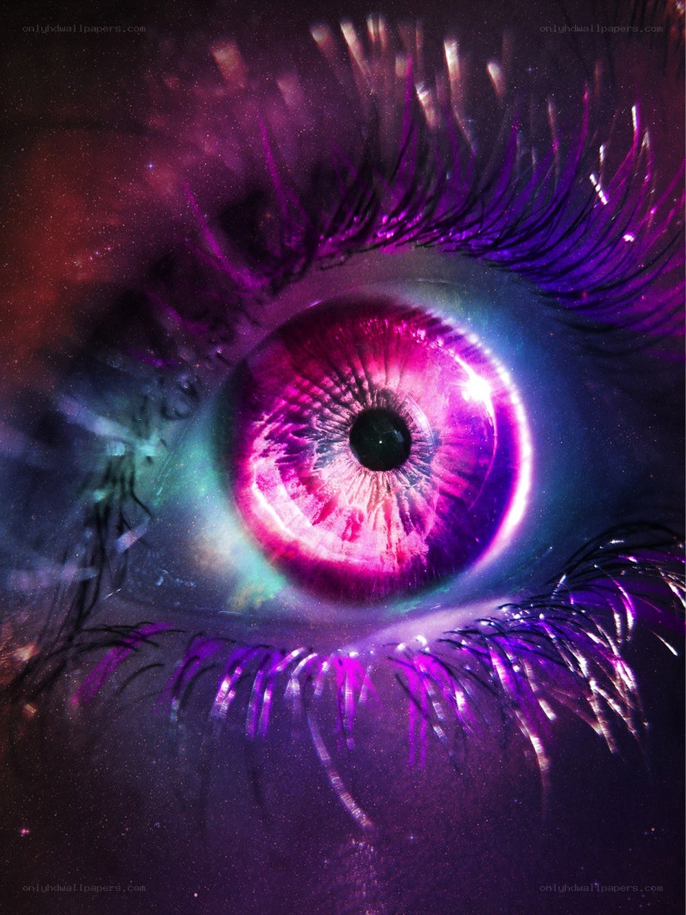 cosmic eye with purple hues